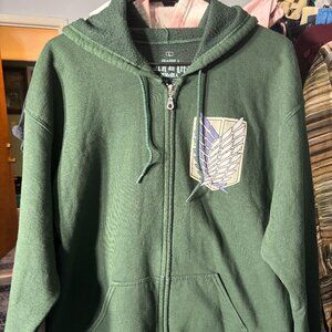 Attack on Titan Season 3 Scout Regiment Adult Long-Sleeve Hoodie SZ Large